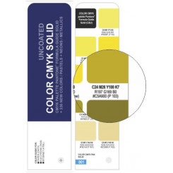 COLOR CMYK SOLID Uncoated - Conversion swatch book for Palette Pantone® Solid